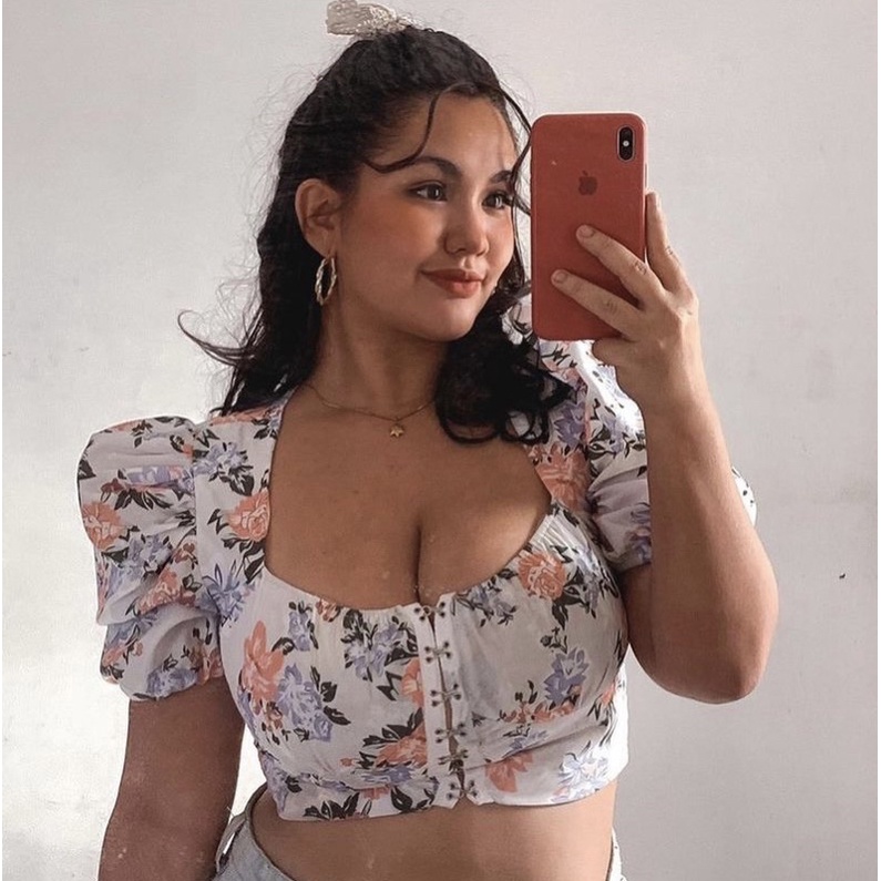 lalamer_cเสื้อครอปตะขอหน้า