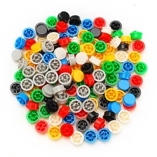 สวิตช์ปุ่ม กดติด ปล่อยดับ ปุ่ม หมวกกลม 12 mm. สี่เหลี่ยม Round Square Tactile Button Caps switch