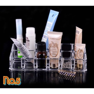 No.5 COSMETIC ORGANIZER  ชั้นวางเครื่องสําอาง ชั้นวางลิปสติก กล่องใส่ลิปสติก 12 ช่อง