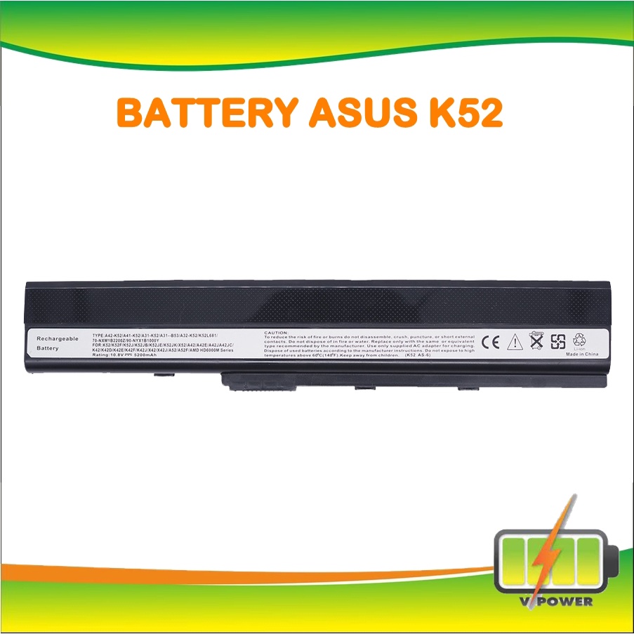 BATTERY ASUS K52 สำหรับ A42 A42J A52 K42 K52 X42DQ X42DR X42DY X42JA ...
