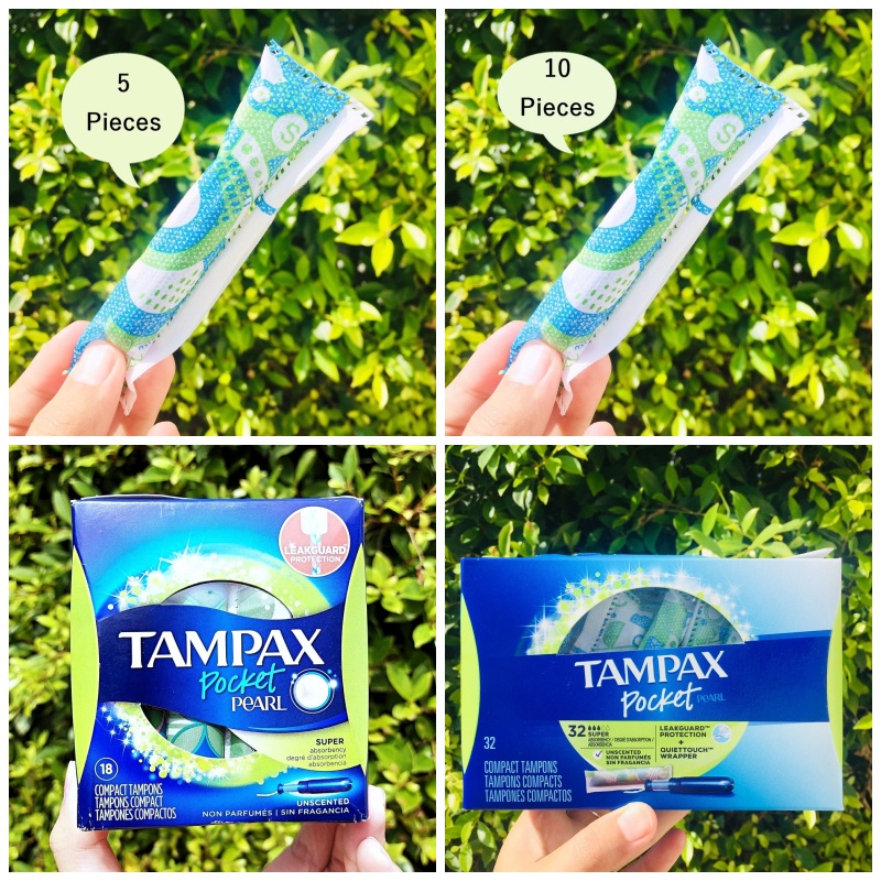 (Tampax®) Pocket Pearl Super Plastic Tampons 5, 10, 18, 32 Count ผ้าอนามัยแบบสอด ขนาดเล็ก เหมาะกับวันมามาก Compact Size