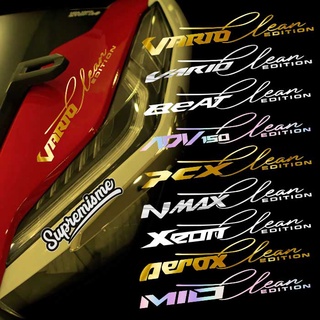 สติกเกอร์โครเมี่ยม PCX ADV PCX กันน้ํา แวววาว สําหรับทําความสะอาด Vario Clean Edition Vario Beat ADV PCX Mio Signature Signature Vario Beat ADV PCX Aerox Sticker Chrome Vario Beat ADV PCX