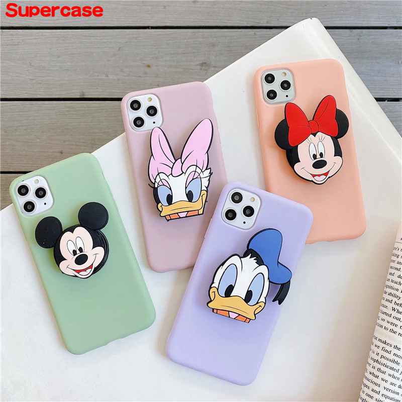 3D Cute Minnie Mickey Holder Ring case OPPO Find X2 Pro A91 F15  Reno 3 Pro ACE 2Z 2F 2 Z 5G 10x zoom Cover Donald Duck