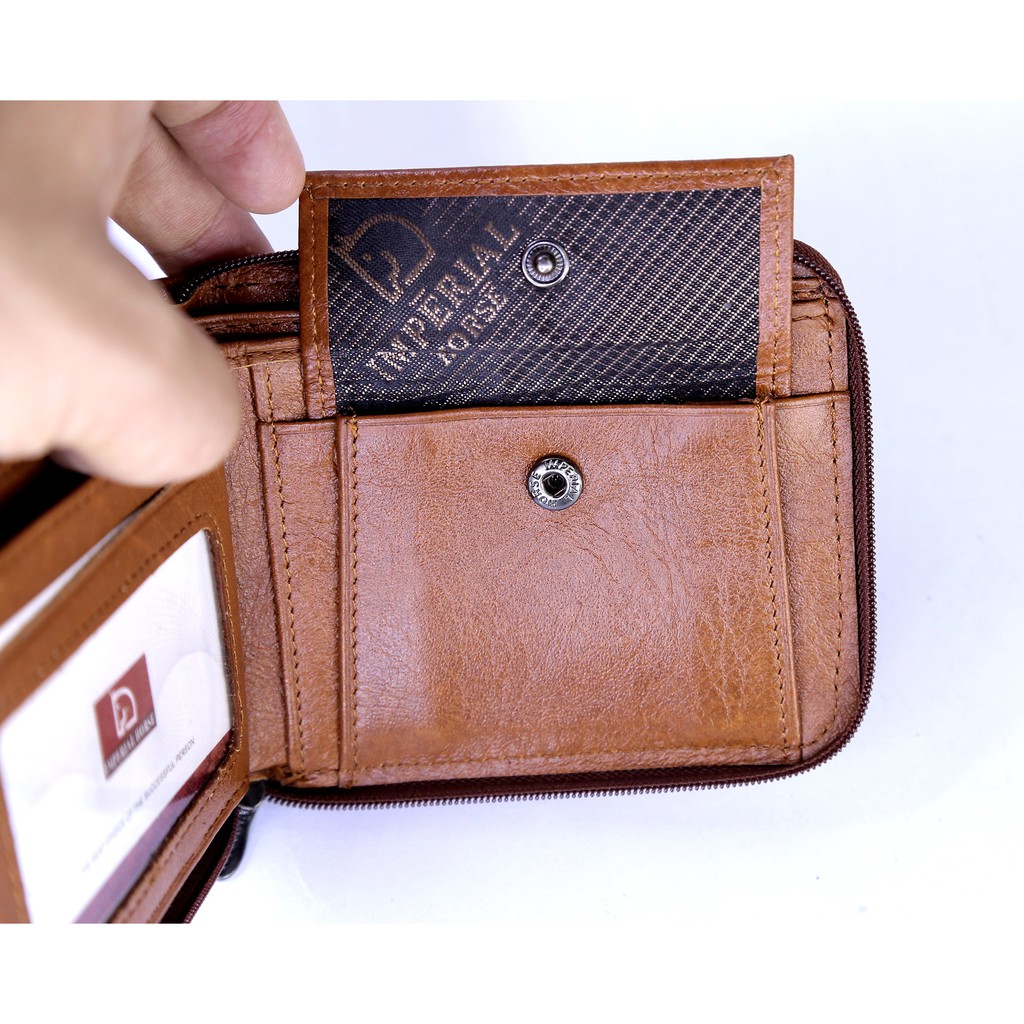 กระเป๋าสตางค์หนังแท้ ถูกที่สุด ขายส่ง ขายปลีก กระเป๋าใบสั่น ซิปรอบ หนังวัว - รูปที่ 5