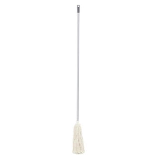 ไม้ม๊อบพลาสติกหัวเกลียว รุ่น A0111002 สีขาว-เทา ไม้ถูพื้น ไม้รีดน้ำ Plastic mop with screw head, model A0111002, white-g