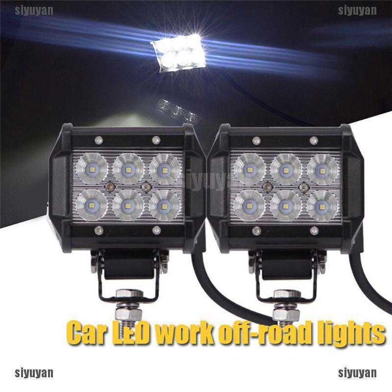 Siy❤ โคมไฟตัดหมอก 18W LED 4WD Offroad Spot Fog สําหรับรถ ATV SUV UTE