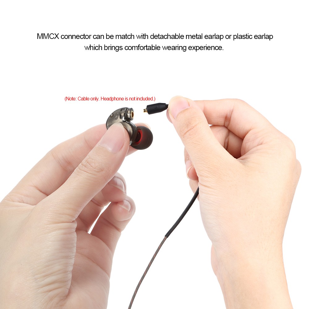 สายเคเบิลหูฟัง MMCX แบบเปลี่ยน ถอดได้ ขนาด 3.5 มม. สำหรับ Shure SE215 SE315 SE425 SE535 #4