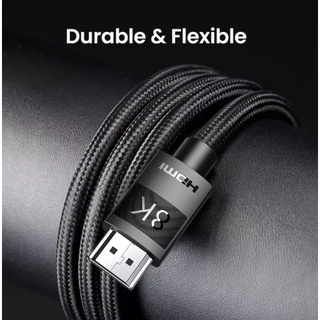 [ส่งไวจากไทย] UGREEN สาย HDMI 2.1 Cable 8K HDMI Braided Cord 4K/120Hz 8K/60Hz Dynamic HDR eARC Dolby Atmos HDCP