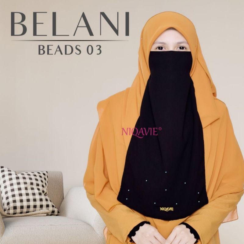 [ NIQAVIE ] Niqab Purdah Belani Half Square String/Elastic