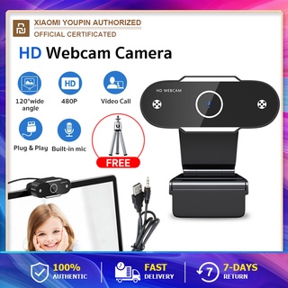 USB Webcam คมชัด FHD 1080p พร้อมไมโครโฟนในตัว กล้องเว็บแคม เว็บแคม Computer Camera