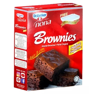 Dr.Oetker Nona Brownies Original Supreme 510g.แป้งบราวนี่สำเร็จรูปรสดั้งเดิม อาหารเครื่องดื่ม วัตถุดิบสำหรับทำขนม