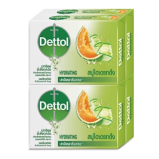 Dettol Anti Bacterial Bar Soap Hydrating  65g. Pack 4 เดทตอลสบู่แอนตี้แบคทีเรียไฮเดรตติ้ง 65g.แพ็ค4 สบู่อาบน้ำผลิตภ