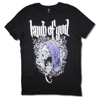 เสื้อยืด ผ้าฝ้าย แบบนิ่ม พิมพ์ลายหัวกะโหลก Lamb Of God สําหรับผู้ชาย SDF2FR25018 S-5XL