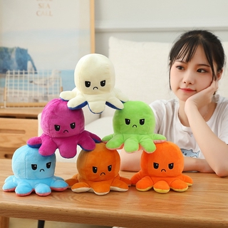 ตุ๊กตาปลาหมึก Reversible Flip octopus ตุ๊กตา ของเล่น ของขวัญเด็ก พลิกกลับด้านปลาหมึก ตุ๊กตาสัตว์น่ารัก PU04