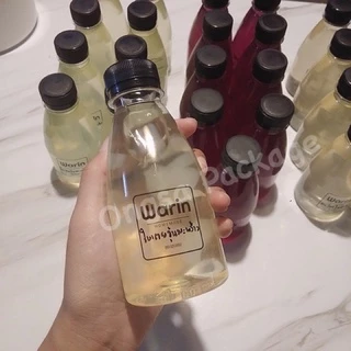 ขวดพลาสติก ขนาด 200 ml ทรงอ้วน ( 50 ใบ / 120 ใบ+พร้อมฝา เลือกสีฝาได้) ขวด บรรจุเครื่องดื่ม พลาสติกใส PET