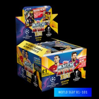 การ์ดฟุตบอล 19/20 Match Attax 101 World Star อันดับ 81-101