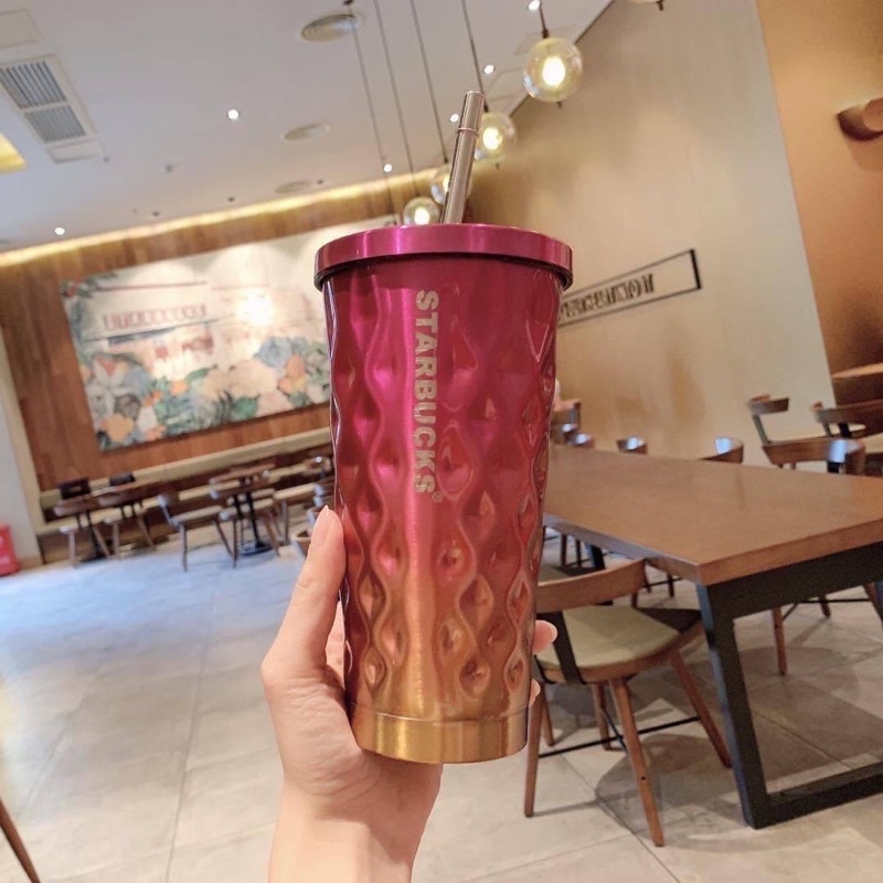 พร้อมส่งในไทย แก้ว Starbucks Tumbler เก็บอุณหภูมิพร้อมหลอดแสตนเลสพร้อมแปรงล้าง