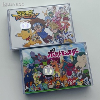 เทปคาสเซ็ท  เทปอะนิเมะญี่ปุ่น Digimon plus Pokémon บันทึกเต็มรูปแบบใหม่ยังไม่เปิดพร้อมเนื้อเพลง