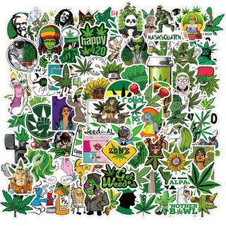 100/50/25/10Pcs Funny Characters Leaves Graffiti Stickers Luggage Laptop Waterproof Stickers Skateboard Guitar Stickers