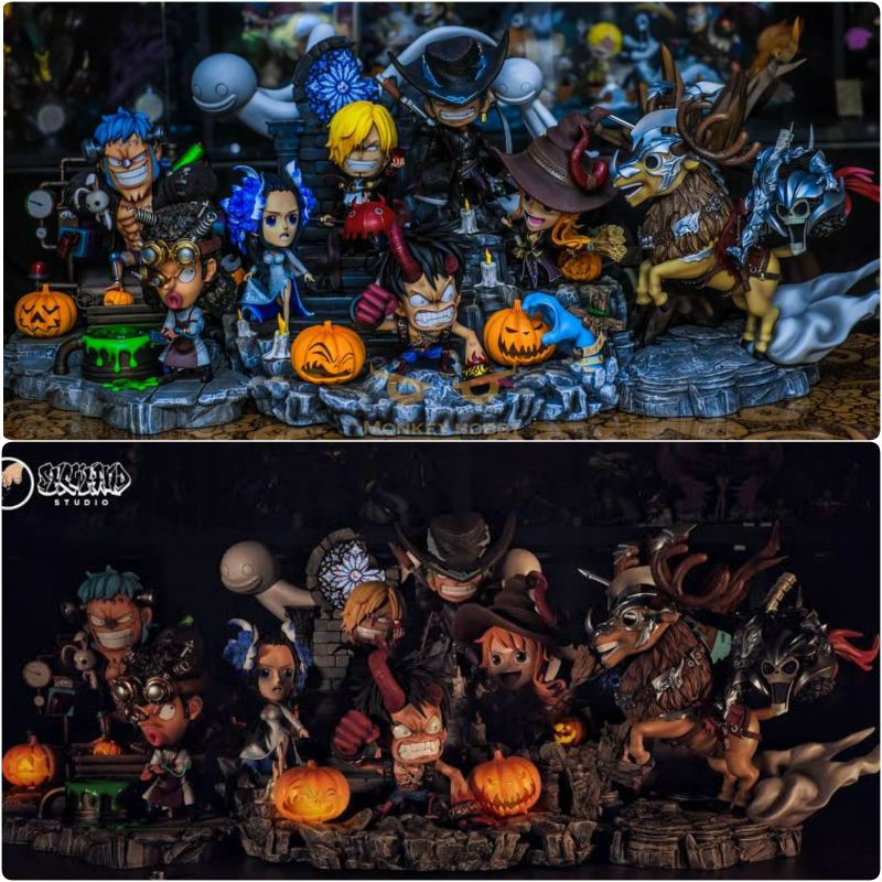 📍พร้อมส่ง resin one piece Halloween StrawHat ค่าย showhand studio luffy zoro sanji pop wcf sd fz pop