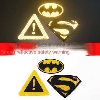 Car Electric Car Reflective Sticker Warning Label Triangle Stickers Bat Motorcycle Modified Electric Car Reflective Sticker Paper car accessories sqTU