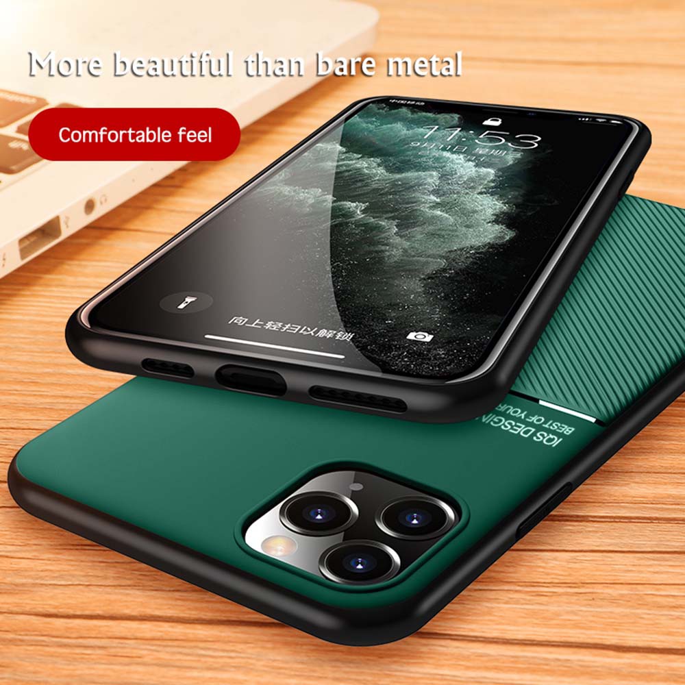 เคสโทรศัพท์มือถือ แบบหนัง ติดแม่เหล็ก ผิวด้าน บางเฉียบ สไตล์หรูหรา กันกระแทก สำหรับ Compatible for iPhone 12 12Pro 11 11Pro Max XS SE 2020 6s 7