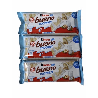 KINDER BUENO COCONUT T2x30 net weight 39g นำเข้าจากมาเลเซีย 1SETCOMBO/จำนวน 3 แพค/บรรจุ 6 ชิ้น ราคาพิเศษ สินค้าพร้อมส่ง