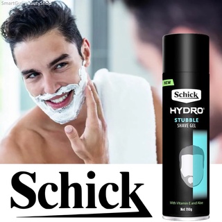 Schick Hydro Stubble Shave Gel 198g โฟมเจลโกนหนวดสูตรพิเศษเพื่อการดูแลผิวหลังการโกนที่มีประสิทธิภาพ