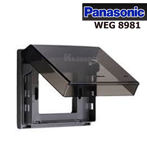 PANASONIC ฝาพลาสติกกันน้ำ-แนวนอน สีใส WEG 8981-WBG 8981