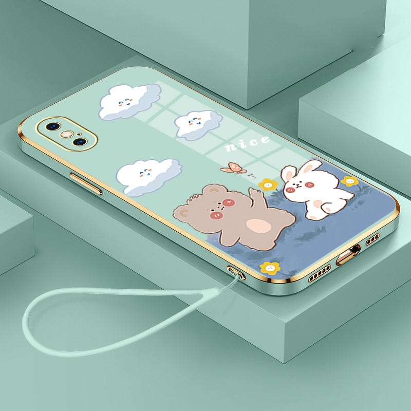 เคสโทรศัพท์มือถือ ซิลิโคนนิ่ม กันกระแทก สําหรับ iphone x s xr xs max DDXX01