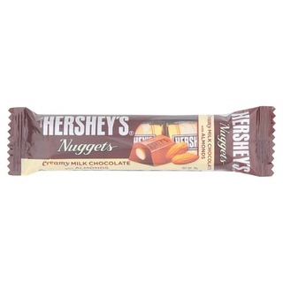 🔥HOT🔥 เฮอร์ชีส์ นักเก็ต ช็อกโกแลตนมสอดไส้อัลมอนด์ 28กรัม Hersheys Nuggets Creamy Milk Chocolate with Almonds 28g