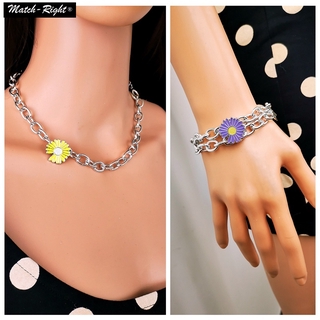 สร้อยคอสร้อยข้อมือ 2 In 1 สําหรับผู้หญิง # 5040