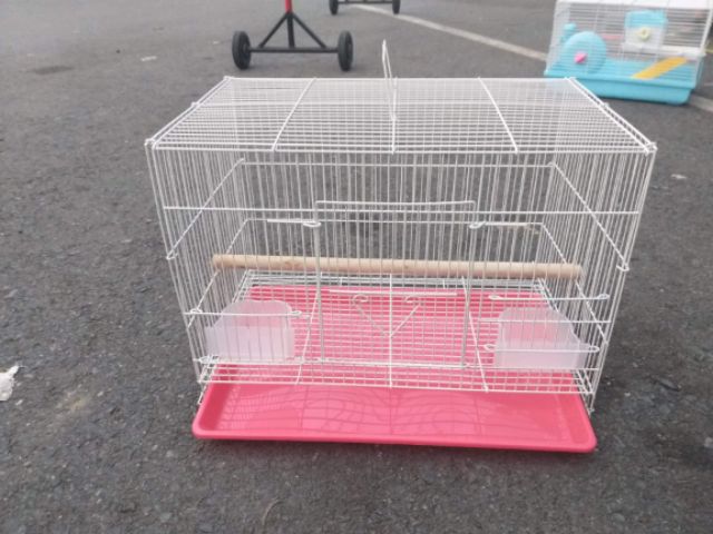 กรง​นก, กรงชูการ์, กรงกระรอก​ BQ07# พร้อมไม้แกะ ถ้วยอาหาร ถาดรอง - รูปที่ 4