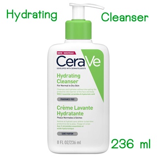 Hydrating Cleanser เซราวี ไฮเดรติ้ง คลีนเซอร์ ทำความสะอาดผิวหน้าและผิวกาย สำหรับผิวธรรมดา-ผิวแห้ง 236มล.