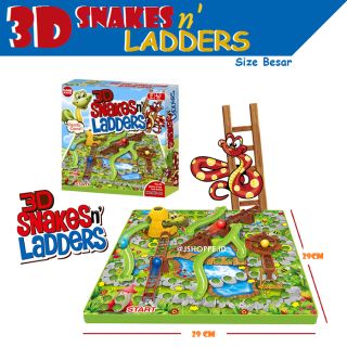 เกมบันไดงู 3 มิติ 3d snakes and ladders (กล่องเขียว)