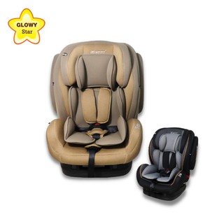 Glowy star (โกลวี่ สตาร์) คาร์ซีท สำหรับเด็กที่มีน้ำหนัก 9-36 Kg Encore Fix II  ISOFIX หรือ Belt ระบบล็อก และ สายรัด