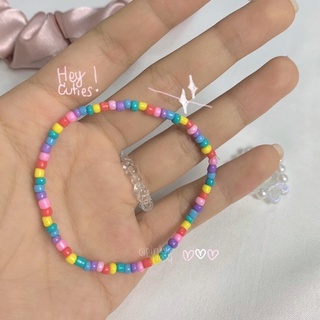 กำไลลูกปัด🍬pastel candy🍬 | 15cm.-17cm. ทำตะขอ+5บาทค่า💖