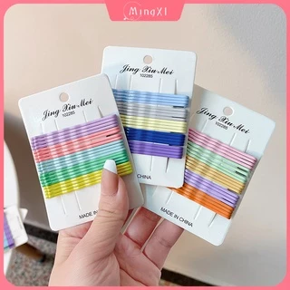 20 ชิ้น / เซต เวอร์ชั่นเกาหลี กิ๊บติดผมโลหะ ผู้หญิง ที่มีสีสัน เรียบ คลิปด้านข้าง เครื่องประดับผม เด็กผู้หญิง