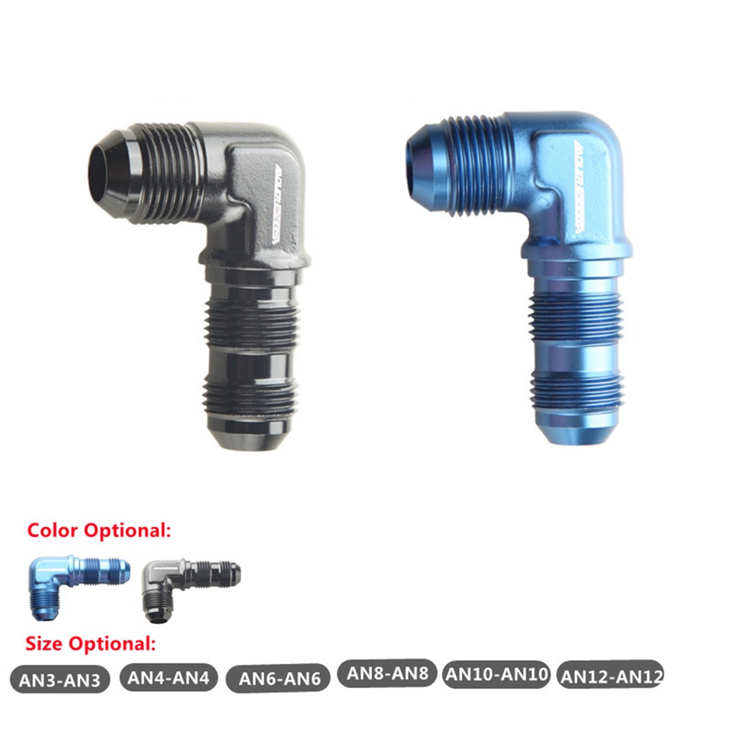 AN3 AN4 AN6 AN8 AN10 AN12 อลูมิเนียม 90 องศาการใช้ Fitting Adaptor Bulkhead Adpater