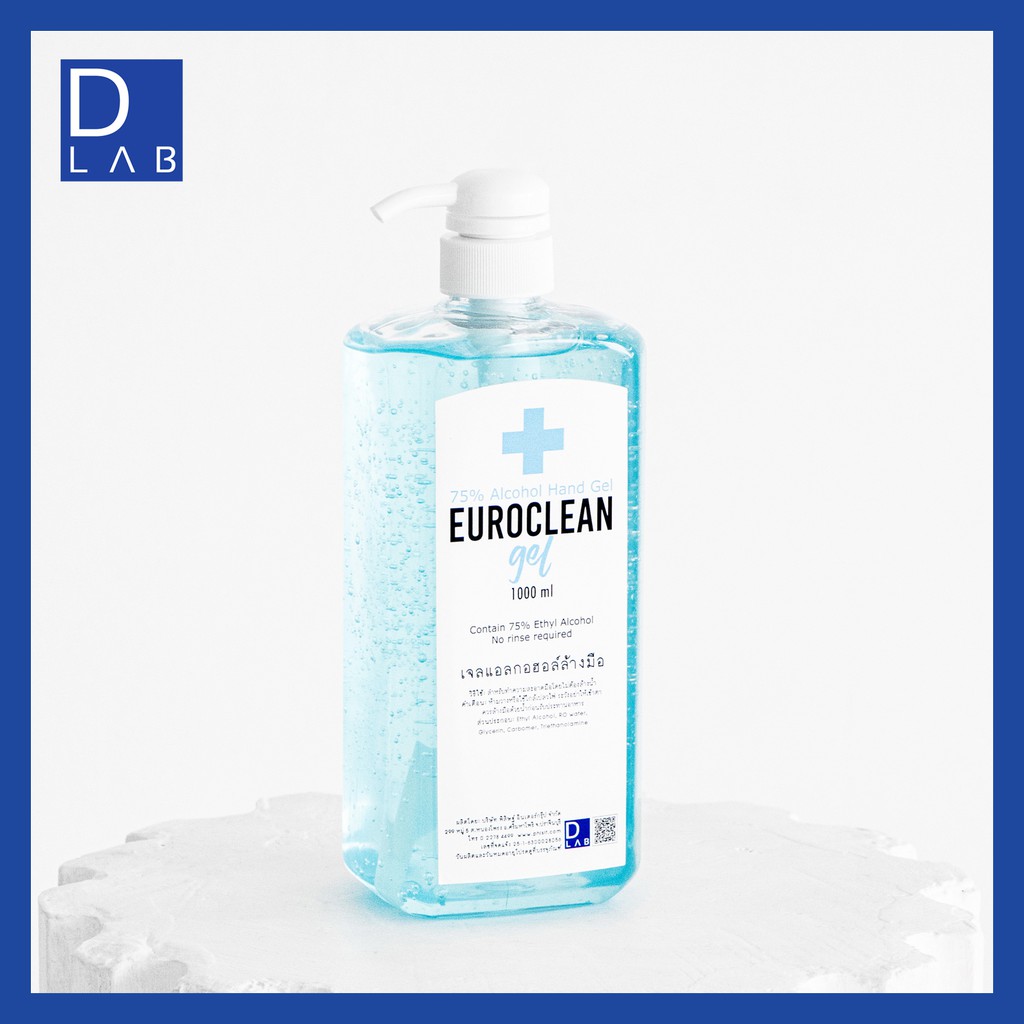 Euroclean alcohol hand gel 1,000 ml แอลกอฮอล์เจลล้างมือ