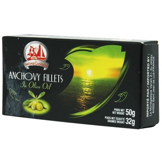 LA MONEGASQUE Anchovy Fillets In Olive Oil 32 g. ปลาแอนโชวี่ในน้ำมันมะกอก