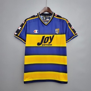 เสื้อกีฬาแขนสั้น ลายทีมชาติฟุตบอล Parma 01-02 ชุดเหย้า สไตล์เรโทร