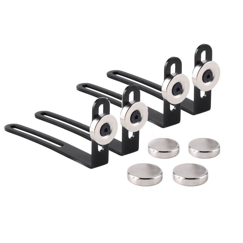 4pcs RC รถ Shell Body Mount โลหะ L-Bracket พร้อมแม่เหล็กสําหรับ 1/10 RC Crawler รถ Axial SCX10 90046 90047 D90 วงเล็บคงที่ Part