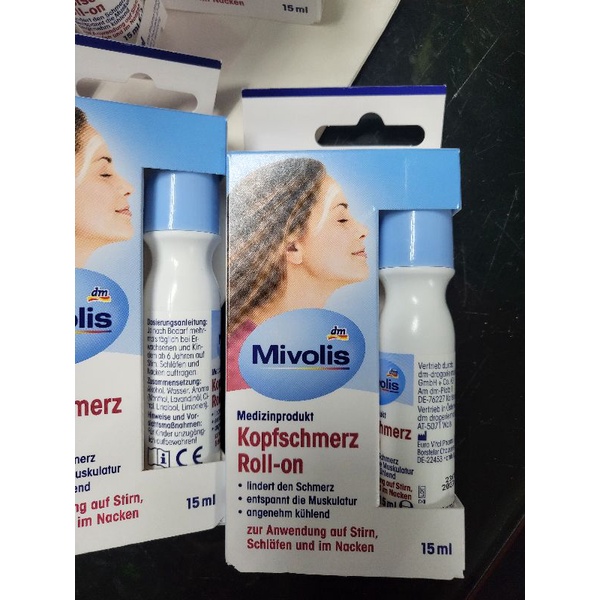 (พร้อมส่ง มาน้อยมาก) Mivolis Kopfschmerz Roll On ลูกกลิ้งแก้ปวดไมเกรน ของเยอรมันนี