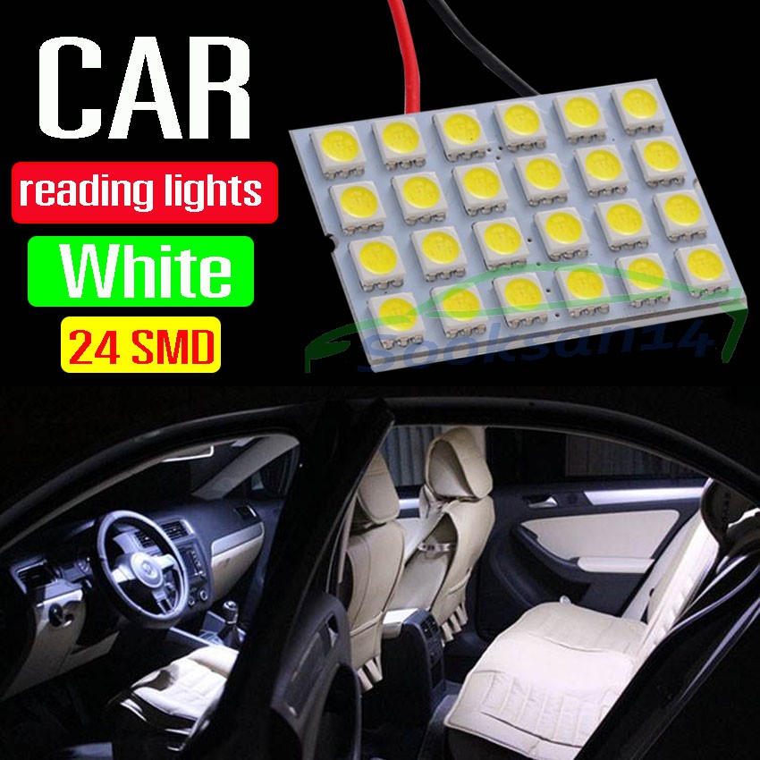 ไฟเพดานรถยนต์ LED  SMD 24Light (สีขาว)