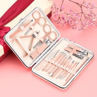 Manicure tool set ชุดเครื่องมือทำเล็บ 12pieces、15pieces、18pieces---สินค้าพร้อมส่ง---