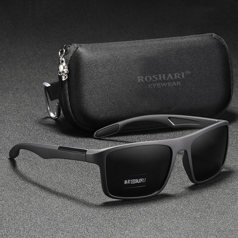 RoShari แว ่ นกันแดดโพลาไรซ ์ ผู ้ ชาย TR90 แว ่ นกันแดดแฟชั ่ นแบรนด ์ เลนส ์ โพลาไรซ ์ P0016