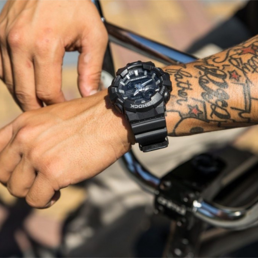 นาฬิกา casio สายนาฬิกาข้อมือซิลิโคน นาฬิกา G-Shock รุ่น GA-700-1B นาฬิกาผู้ชาย กันน้ำ รับประกัน 1 ปี