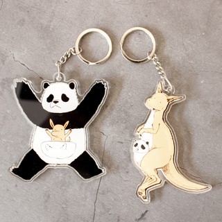 พวงกุญแจอคริลิค Switch Panda เซตคู่ Kangaroo 2 ชิ้น