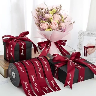 ริบบิ้นผ้าซาติน พิมพ์ลายตัวอักษร Just For You ขนาด 25 มม. ยาว 10 เมตร ต่อม้วน สําหรับตกแต่งงานแต่งงาน วันวาเลนไทน์ วันแม่ DIY